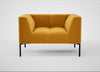 Quadro Armchair Nobilis Velvet Mustard / Black