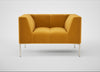 Quadro Armchair Nobilis Velvet Mustard / Stainless Steel