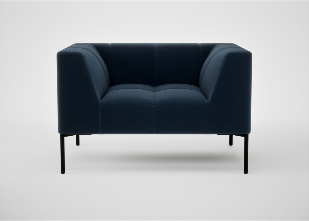 Quadro Armchair Nobilis Velvet Night / Black