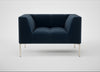 Quadro Armchair Nobilis Velvet Night / Stainless Steel