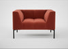 Quadro Armchair Nobilis Velvet Rust / Black