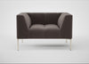 Quadro Armchair Nobilis Velvet Sable / Stainless Steel