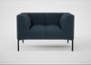 Quadro Armchair Siena Cotton Deep Sea / Black