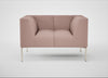 Quadro Armchair Siena Cotton Dusky Pink / Stainless Steel
