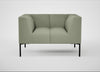 Quadro Armchair Siena Cotton Pistachio / Black