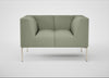 Quadro Armchair Siena Cotton Pistachio / Stainless Steel