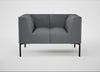 Quadro Armchair Siena Cotton Shale Grey / Black