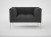 Quadro Armchair St Moritz Wool Grey / Stainless Steel