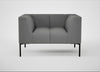Quadro Armchair St Moritz Wool Light Grey / Black