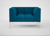 Quadro Armchair St Moritz Wool Teal / Stainless Steel