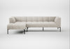 Quadro Left Hand Facing Chaise Sofa Loop Boucle Polar / Black
