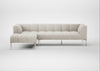 Quadro Left Hand Facing Chaise Sofa Loop Boucle Polar / Stainless Steel