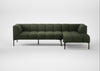Quadro Right Hand Facing Chaise Sofa Loop Boucle Forest / Black