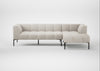 Quadro Right Hand Facing Chaise Sofa Loop Boucle Polar / Black