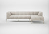 Quadro Right Hand Facing Chaise Sofa Loop Boucle Polar / Stainless Steel