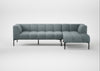 Quadro Right Hand Facing Chaise Sofa Loop Boucle Sky / Black