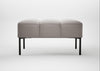 Quadro Ottoman Daino Leather Elephant / Black