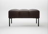 Quadro Ottoman Leather Grain Chocolate 066 / Black