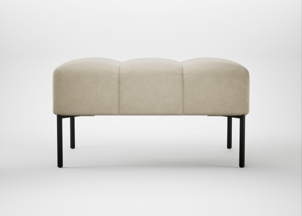 Quadro Ottoman Leather Grain Storm 006 / Black