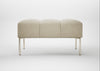 Quadro Ottoman Leather Grain Storm 006 / Stainless Steel