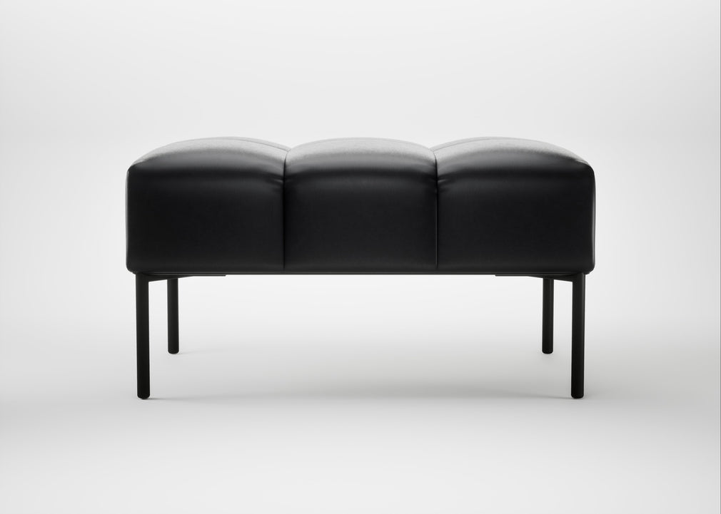 Quadro Ottoman Leather Stonewash Black 263 / Black