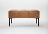 Quadro Ottoman Leather Stonewash Toffee 277 / Black
