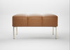 Quadro Ottoman Leather Stonewash Toffee 277 / Stainless Steel