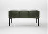 Quadro Ottoman Leather Stonewash Vintage Green 278 / Black