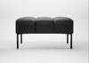 Quadro Ottoman Linea Leather Black 622 / Black