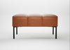 Quadro Ottoman Linea Leather Brown 680 / Black