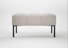 Quadro Ottoman Linea Leather White 634 / Black