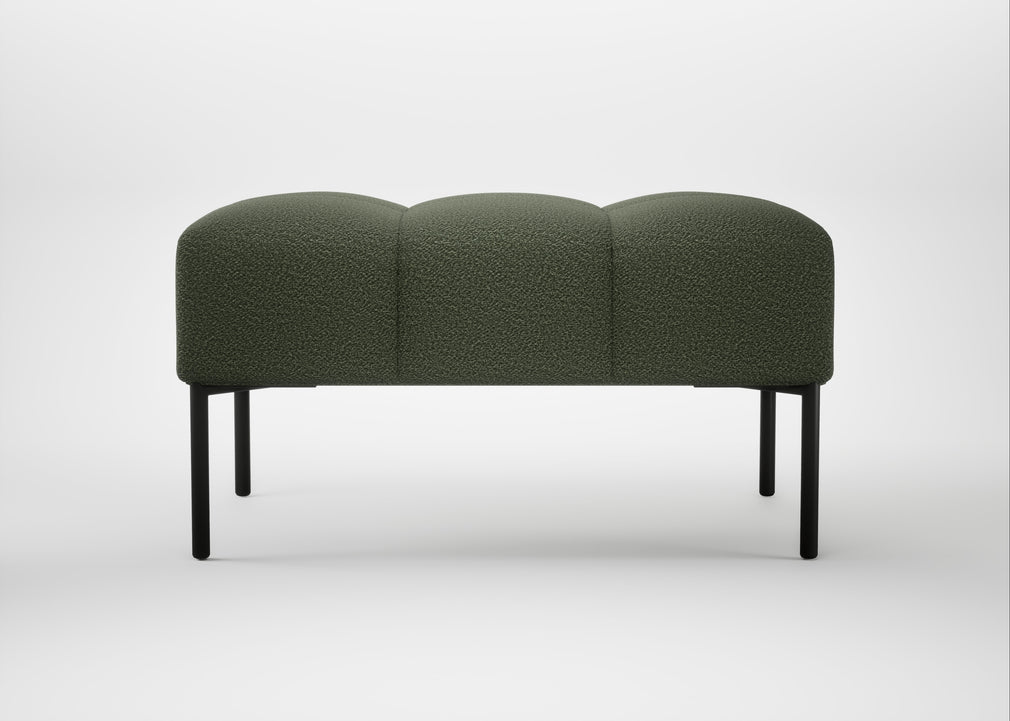 Quadro Ottoman Loop Boucle Forest / Black
