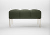 Quadro Ottoman Loop Boucle Forest / Stainless Steel