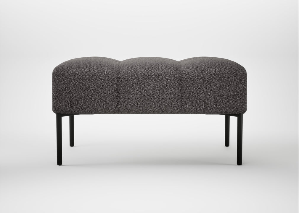 Quadro Ottoman Loop Boucle Granite / Black
