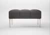Quadro Ottoman Loop Boucle Granite / Stainless Steel
