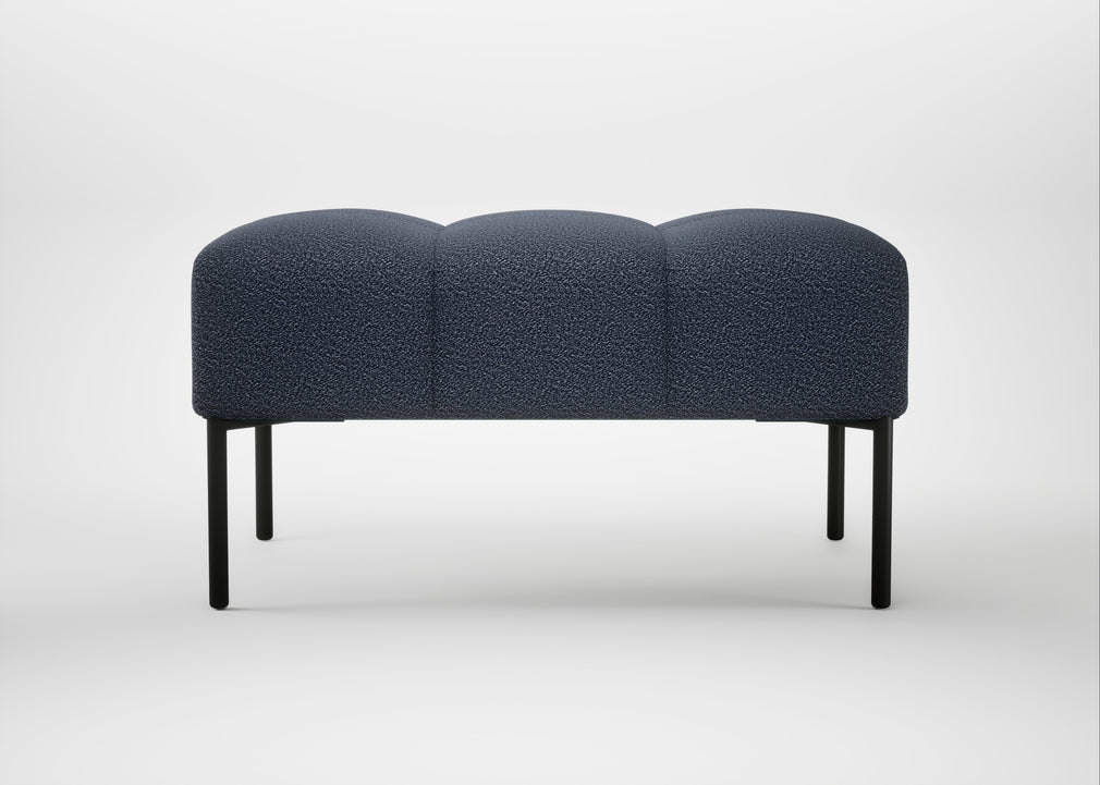 Quadro Ottoman Loop Boucle Navy / Black