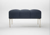 Quadro Ottoman Loop Boucle Navy / Stainless Steel