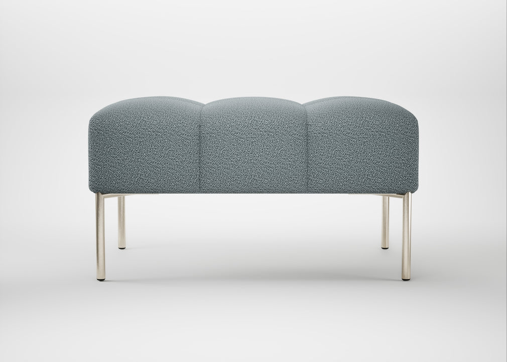 Quadro Ottoman Loop Boucle Sky / Stainless Steel
