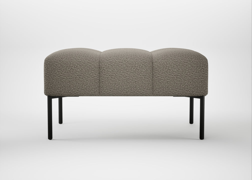 Quadro Ottoman Loop Boucle Taupe / Black