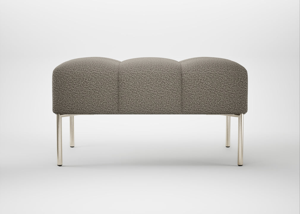 Quadro Ottoman Loop Boucle Taupe / Stainless Steel