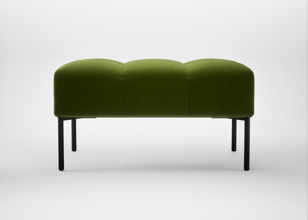 Quadro Ottoman Nobilis Velvet Leaf / Black