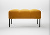 Quadro Ottoman Nobilis Velvet Mustard / Black