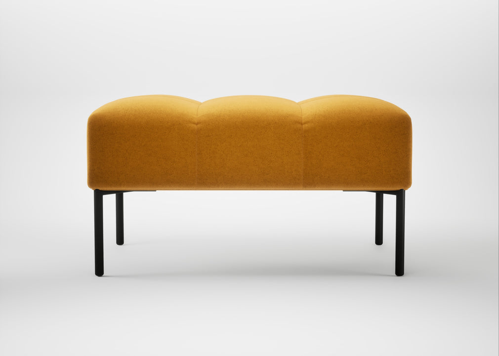 Quadro Ottoman Nobilis Velvet Mustard / Black