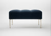 Quadro Ottoman Nobilis Velvet Night / Stainless Steel