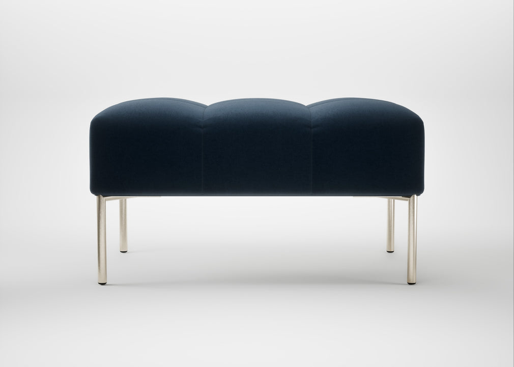 Quadro Ottoman Nobilis Velvet Night / Stainless Steel