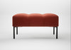 Quadro Ottoman Nobilis Velvet Rust / Black