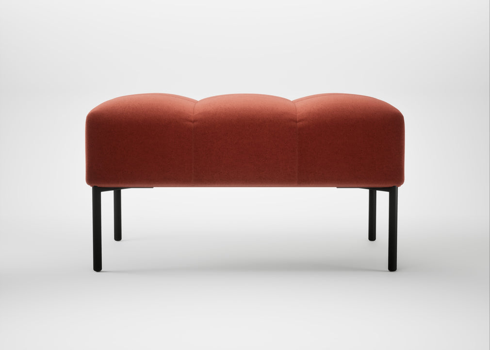 Quadro Ottoman Nobilis Velvet Rust / Black