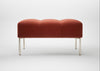 Quadro Ottoman Nobilis Velvet Rust / Stainless Steel