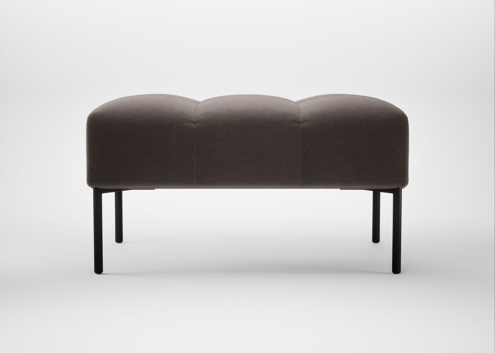 Quadro Ottoman Nobilis Velvet Sable / Black