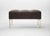 Quadro Ottoman Nobilis Velvet Sable / Stainless Steel